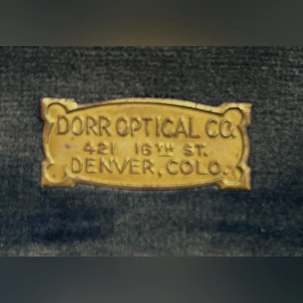Vintage Dorr Optical Brass Clip-On Sunglasses With Case